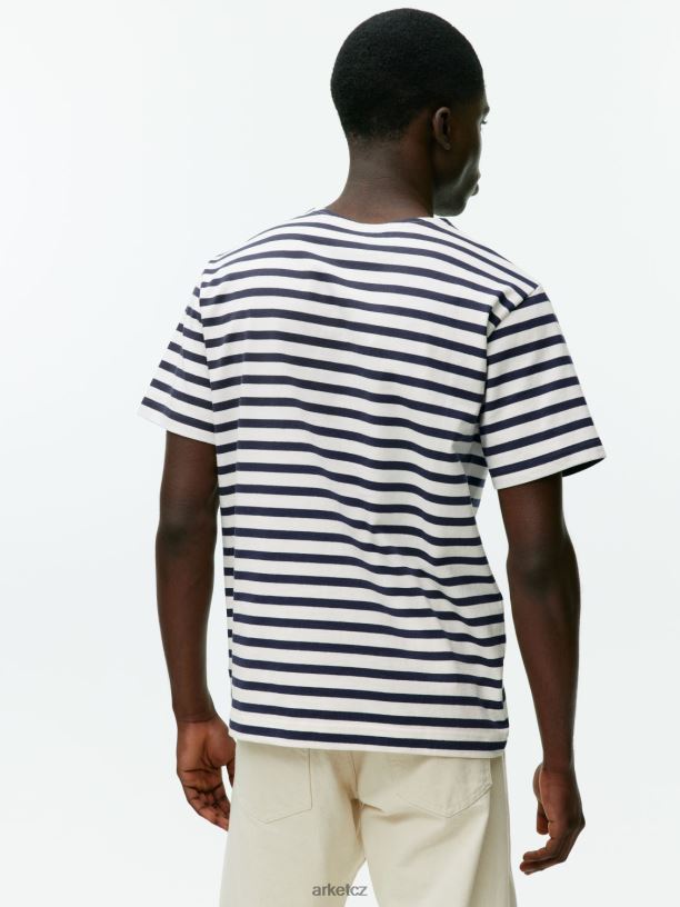 ženy ARKET těžké tričko oblečení tmavě modrá/bílá J8R2D1001