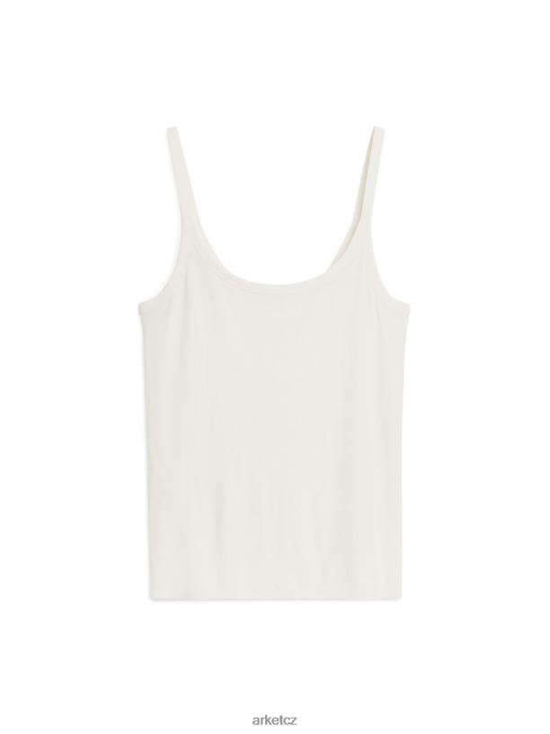 ženy ARKET top s hedvábným řemínkem oblečení špinavě bílé J8R2D347