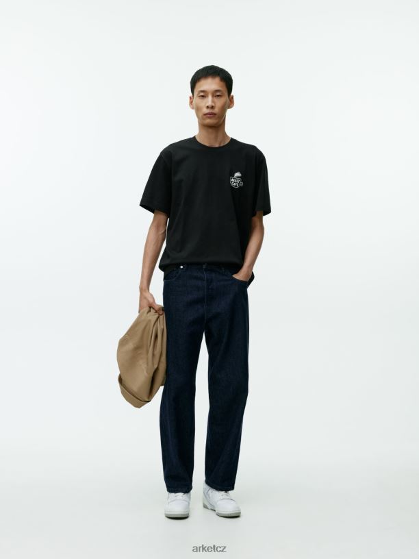 ženy ARKET tričko kavárny oblečení Černá J8R2D1037