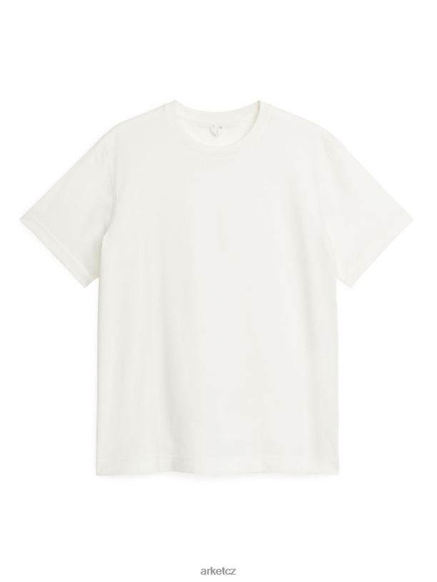 ženy ARKET tričko střední gramáže oblečení špinavě bílé J8R2D989