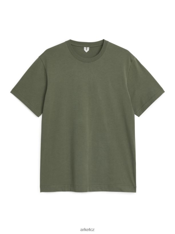 ženy ARKET tričko střední gramáže oblečení zelená J8R2D1036