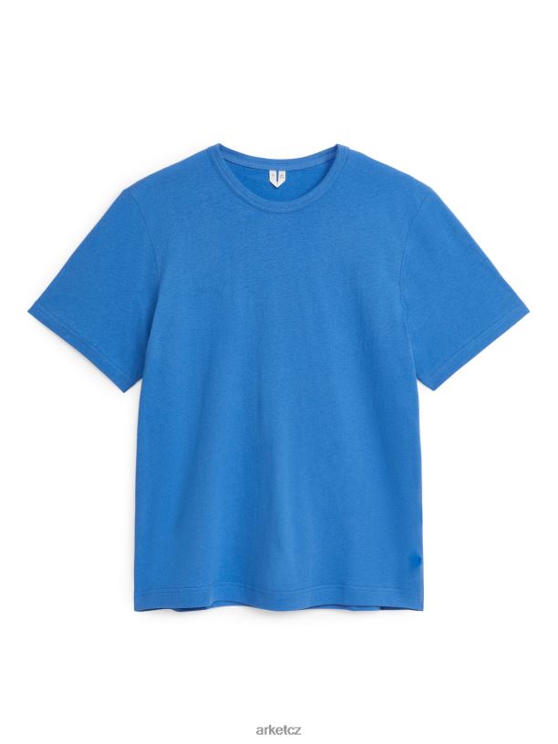 ženy ARKET tričko ze směsi lnu oblečení modrý J8R2D985