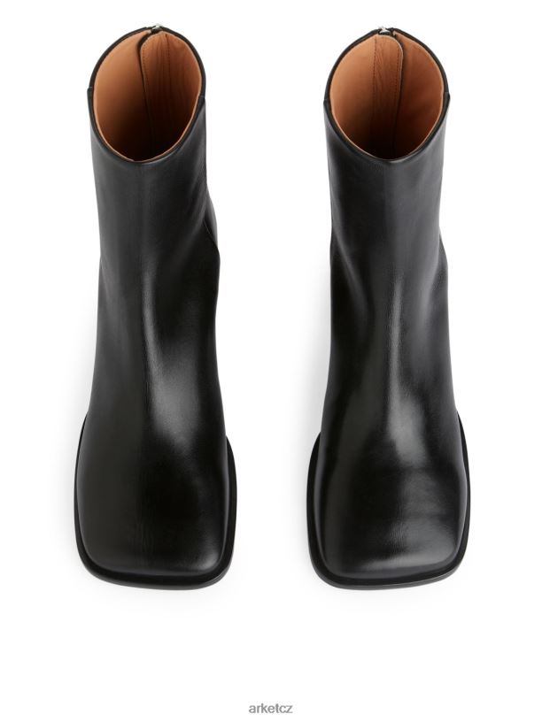 ženy ARKET kožené kotníkové boty obuv Černá J8R2D700