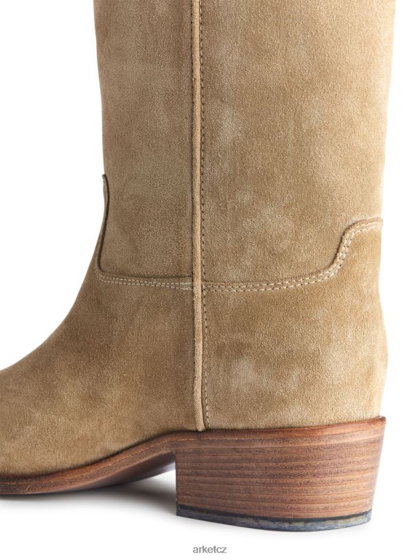 ženy ARKET semišové boty obuv béžový J8R2D725