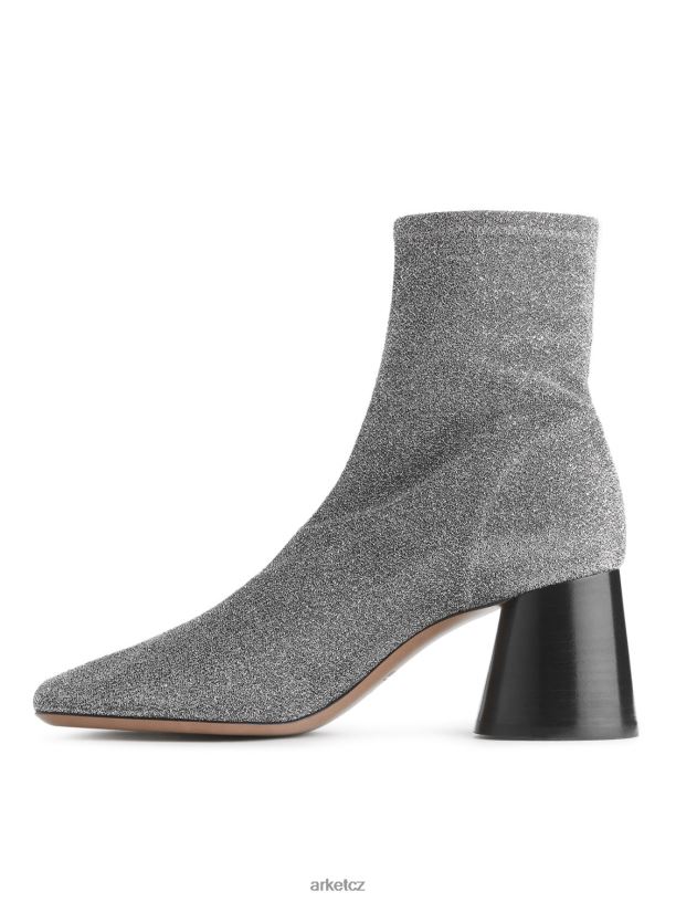 ženy ARKET strečové boty na podpatku obuv stříbrný J8R2D736