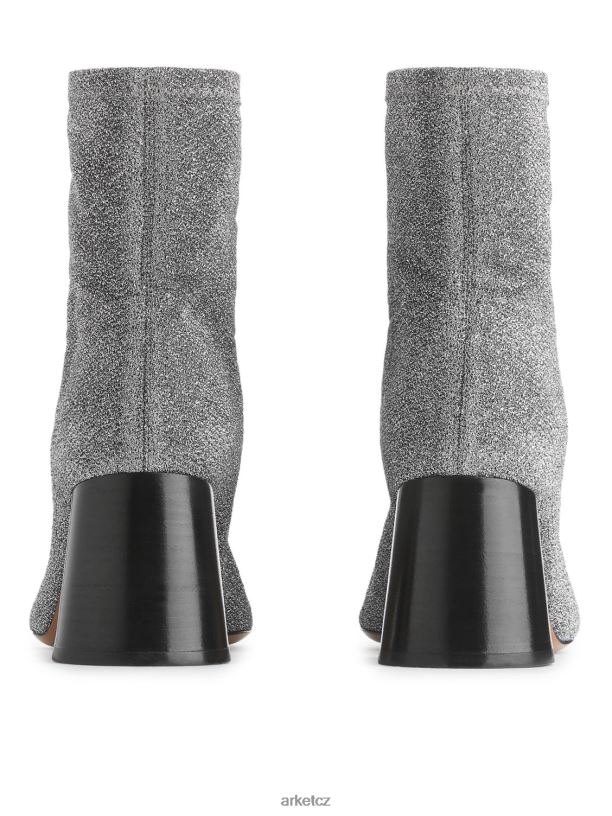 ženy ARKET strečové boty na podpatku obuv stříbrný J8R2D736