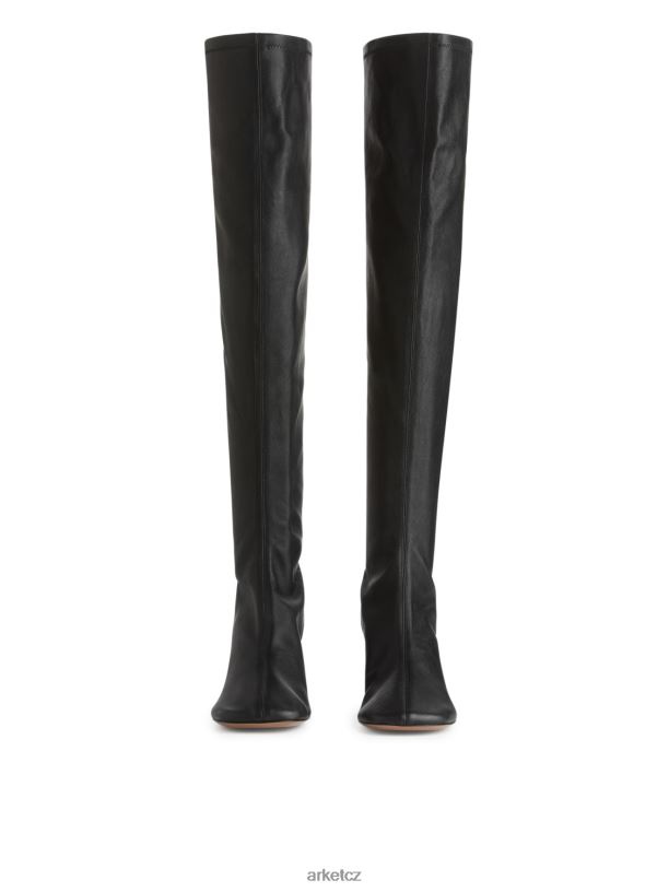 ženy ARKET strečové kožené boty obuv Černá J8R2D701