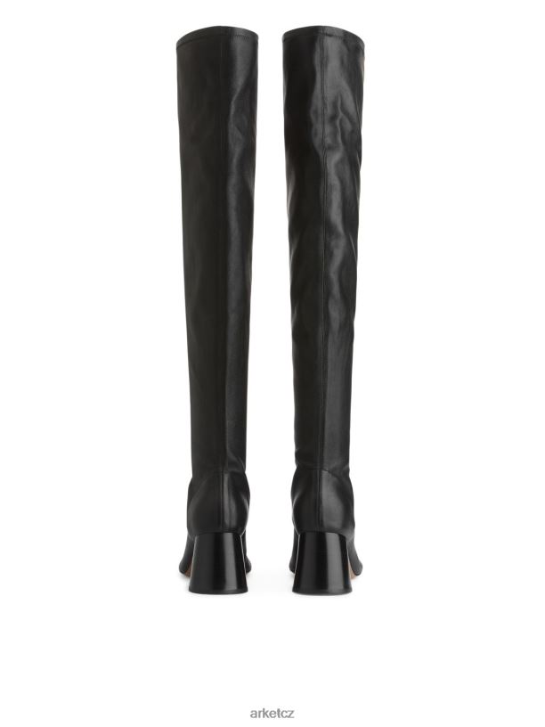 ženy ARKET strečové kožené boty obuv Černá J8R2D701