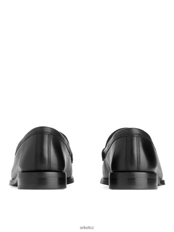 ženy ARKET kožené mokasíny obuv Černá J8R2D686