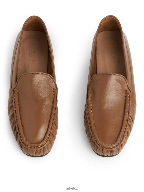 ženy ARKET kožené mokasíny obuv světle hnědá J8R2D684