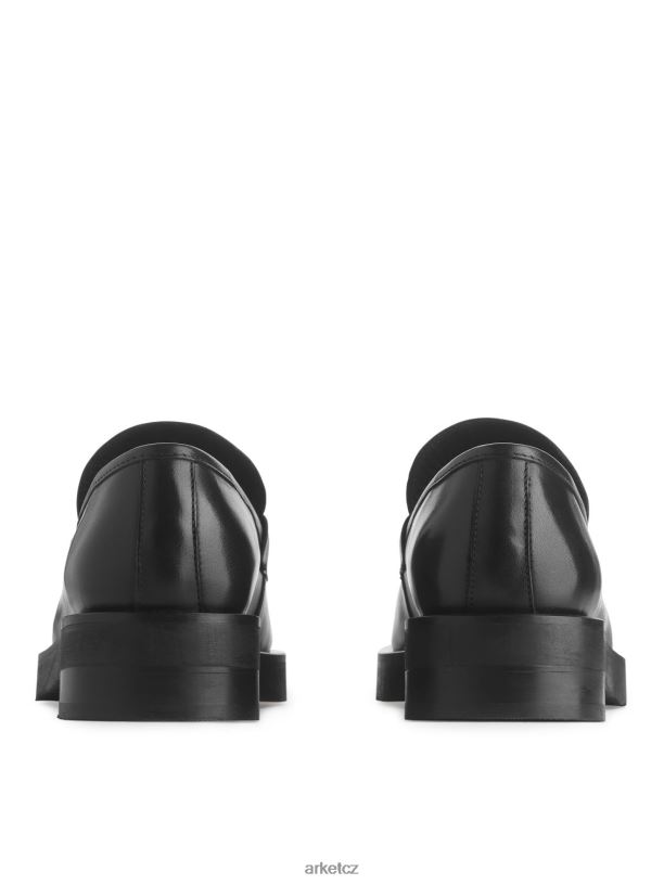 ženy ARKET kožené penny mokasíny obuv Černá J8R2D691