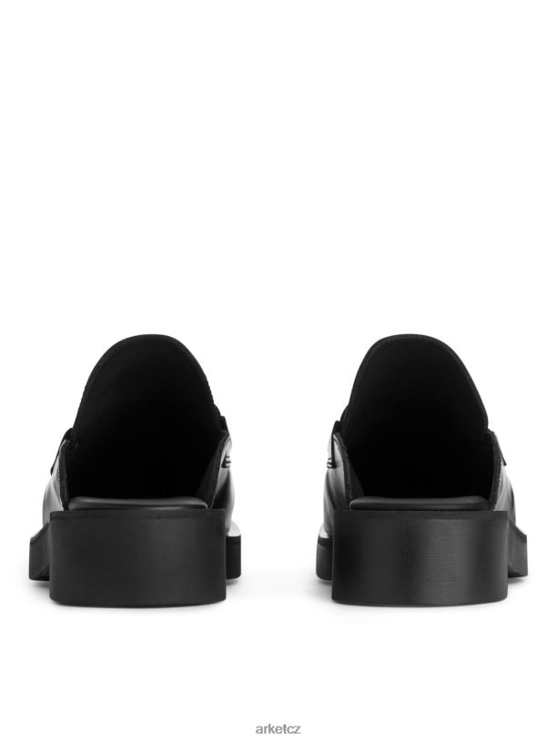 ženy ARKET kožené slip-on mokasíny obuv Černá J8R2D685