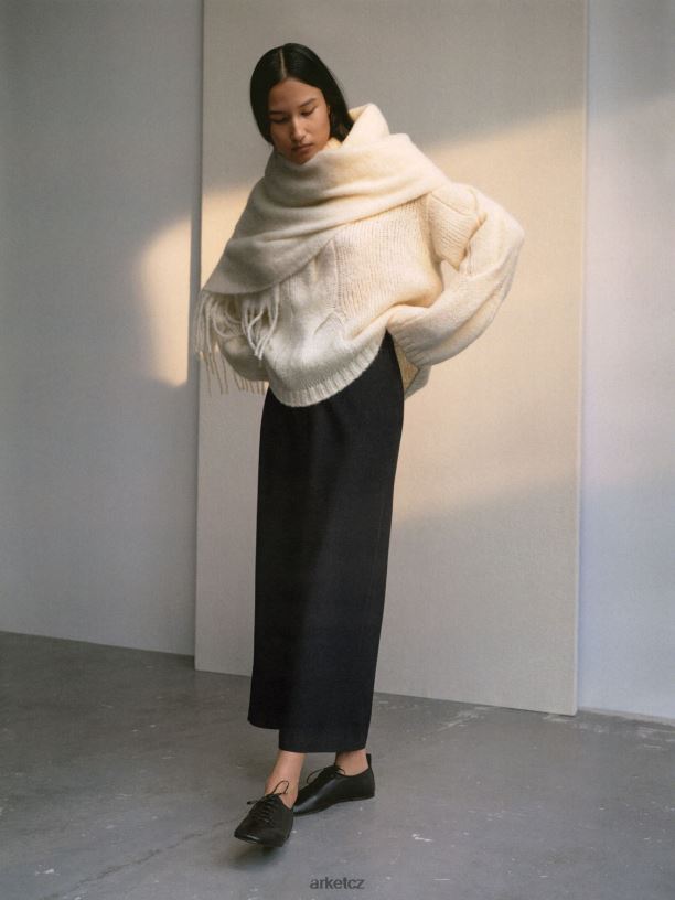 ženy ARKET šněrovací derby byty obuv Černá J8R2D720