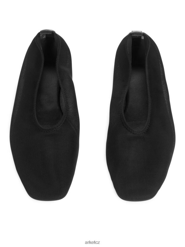 ženy ARKET síťované balerínky obuv Černá J8R2D717