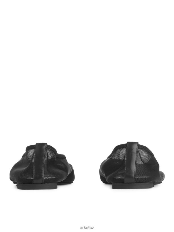 ženy ARKET síťované balerínky obuv Černá J8R2D717