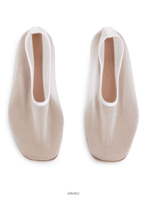 ženy ARKET síťované balerínky obuv špinavě bílé J8R2D713