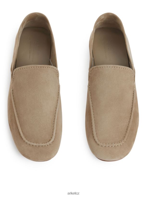 ženy ARKET semišové mokasíny obuv béžový J8R2D688