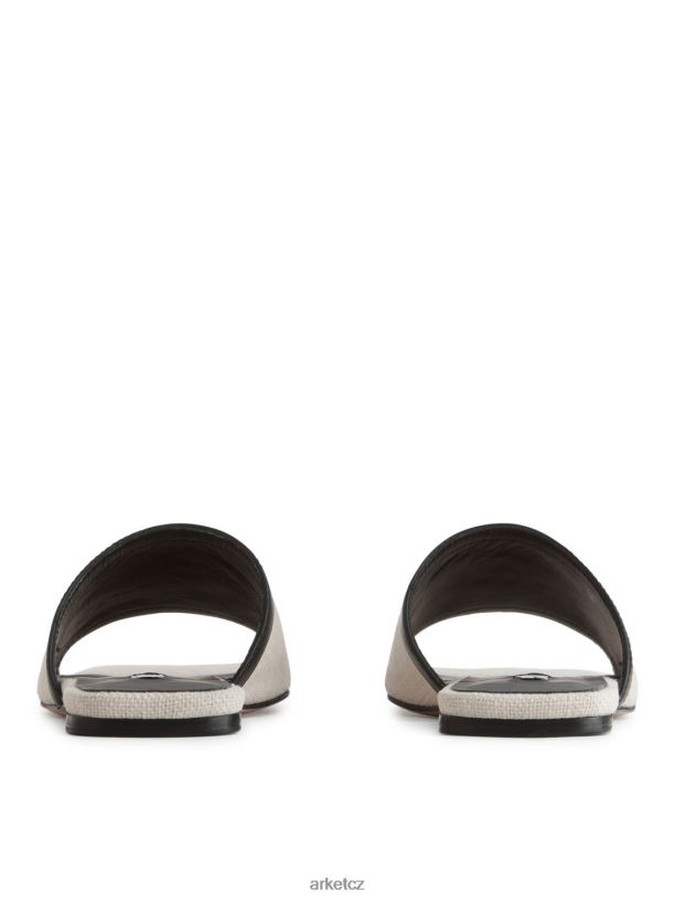 ženy ARKET plátěné skluzavky obuv světle béžová/bílá J8R2D712