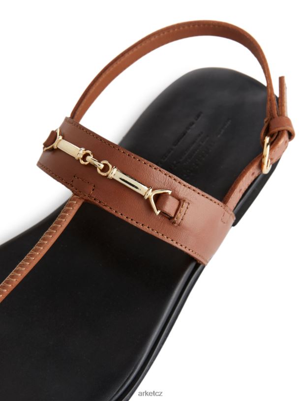 ženy ARKET kožené tanga sandály obuv hnědý J8R2D706