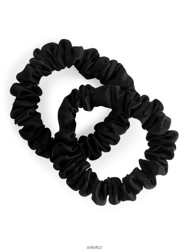 ženy ARKET hedvábné scrunchies Příslušenství Černá J8R2D876
