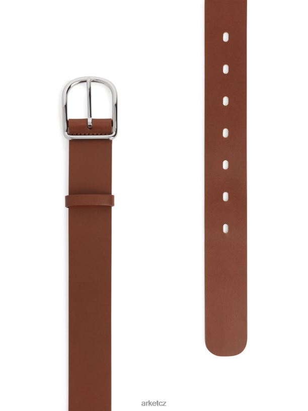 ženy ARKET Kožený pásek Příslušenství hnědý J8R2D828