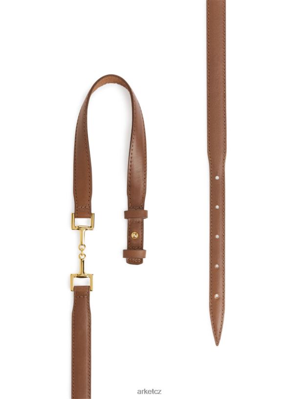 ženy ARKET kožený opasek s koňskou přezkou Příslušenství béžový J8R2D830