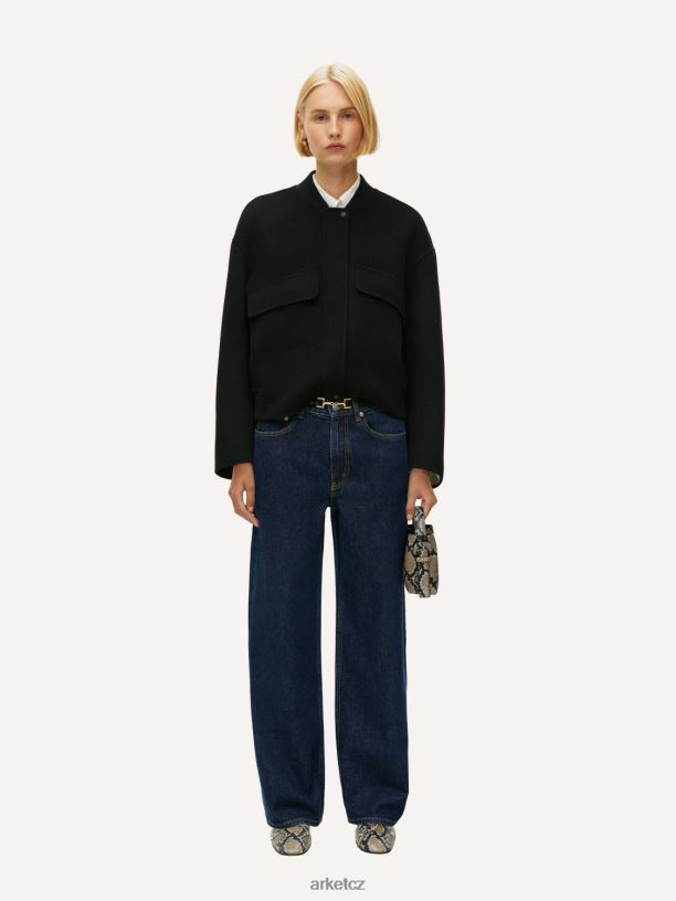 ženy ARKET kožený opasek s koňskou přezkou Příslušenství Černá J8R2D835