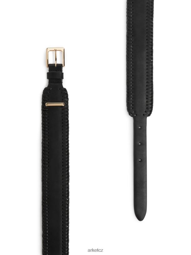 ženy ARKET kožený pásek s bičem Příslušenství Černá J8R2D832