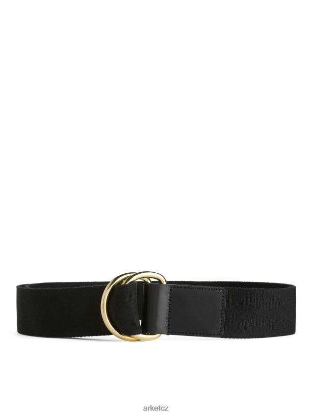 ženy ARKET pásek s dvojitým kroužkem Příslušenství černé zlato J8R2D831