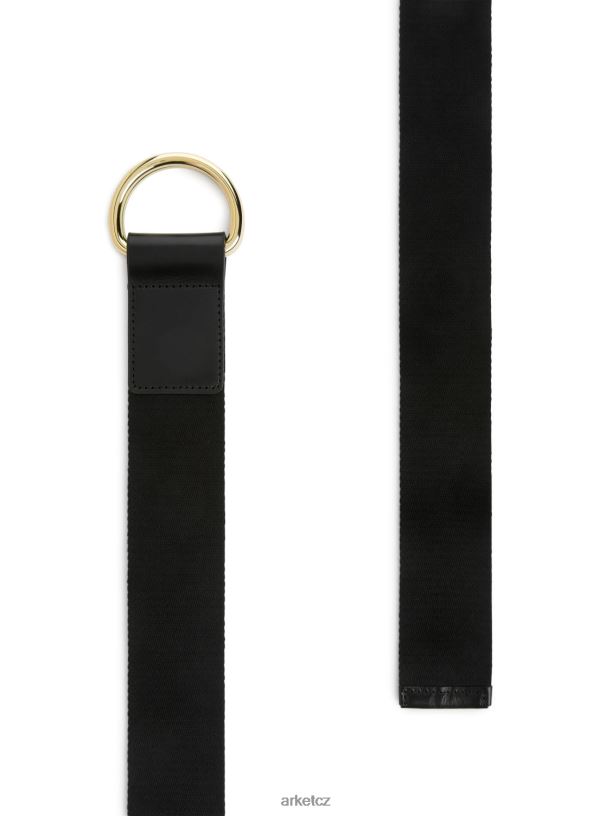 ženy ARKET pásek s dvojitým kroužkem Příslušenství černé zlato J8R2D831