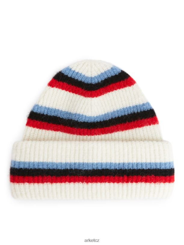 ženy ARKET dvojitá merino čepice z alpaky Příslušenství bílá/červená/modrá/černá J8R2D882