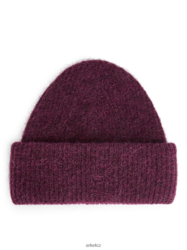 ženy ARKET dvojitá merino čepice z alpaky Příslušenství burgundské J8R2D896