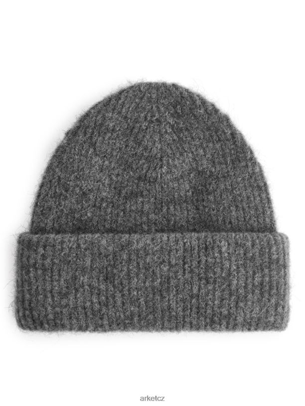 ženy ARKET dvojitá merino čepice z alpaky Příslušenství tmavošedý J8R2D901