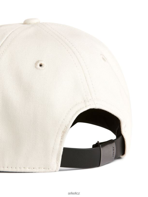 ženy ARKET čepice z bavlněného kepru Příslušenství špinavě bílá/černá J8R2D822