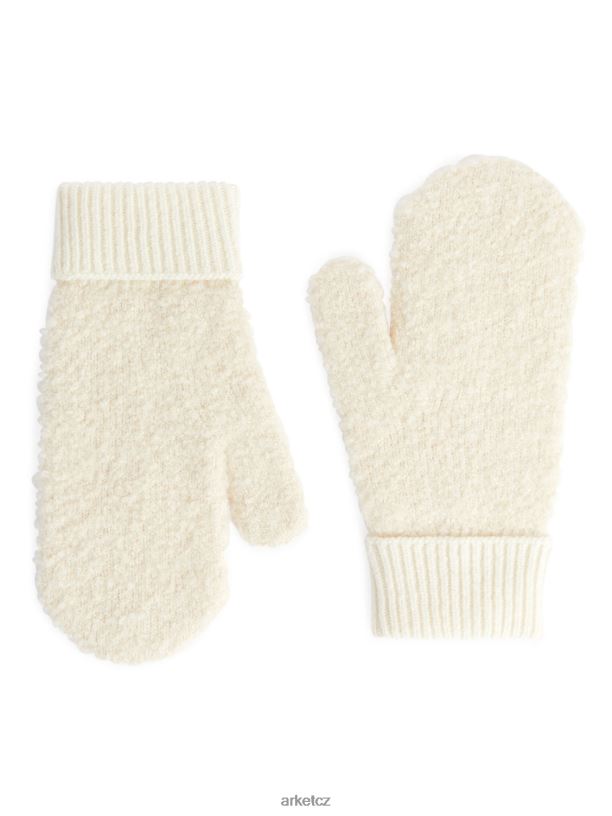 ženy ARKET Rukavice ze směsi alpaky Příslušenství špinavě bílé J8R2D879