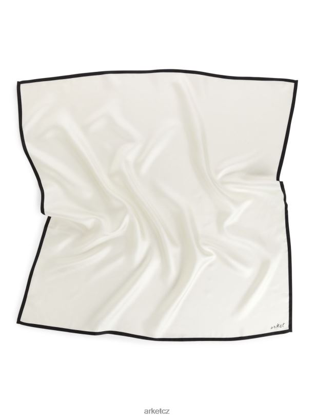 ženy ARKET hedvábná šála Příslušenství špinavě bílá/černá J8R2D841