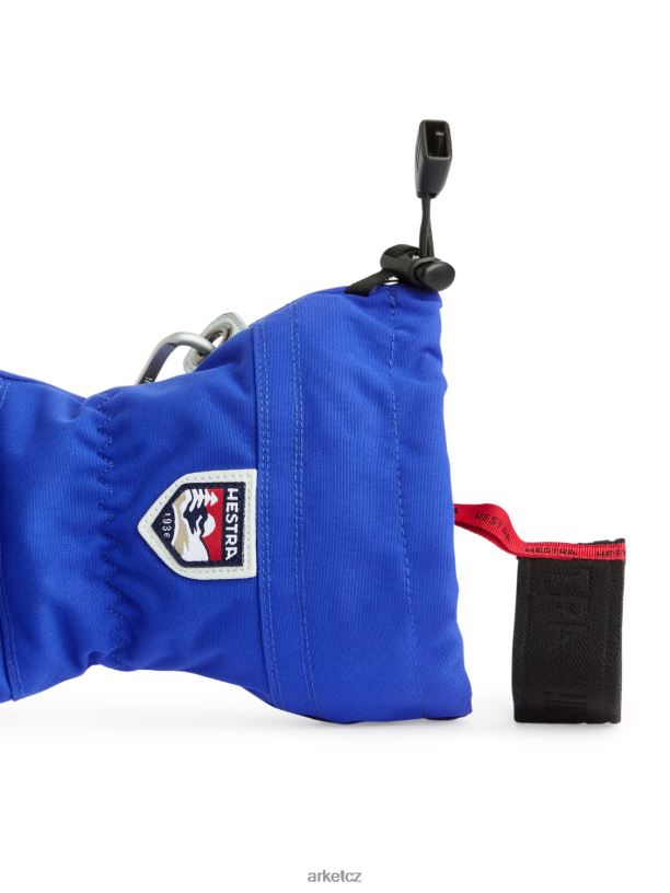 ženy ARKET hestra armádní kožené lyžařské rukavice Příslušenství jasně modrá/bílá J8R2D883