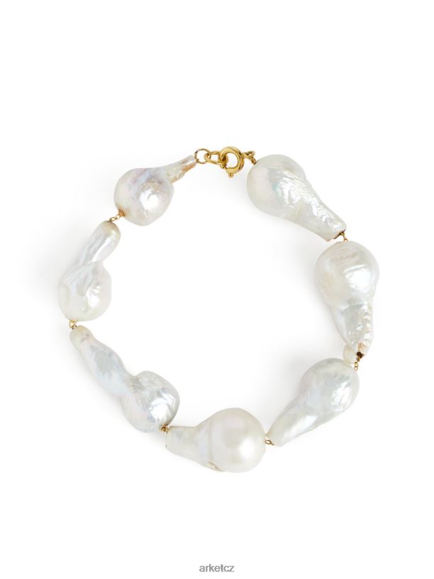 ženy ARKET náramek ze sladkovodních perel Příslušenství zlatá/bílá J8R2D780
