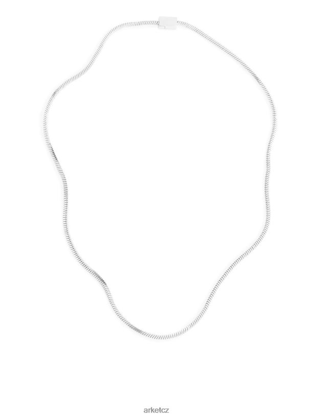 ženy ARKET postříbřený řetízkový náhrdelník Příslušenství stříbrný J8R2D805