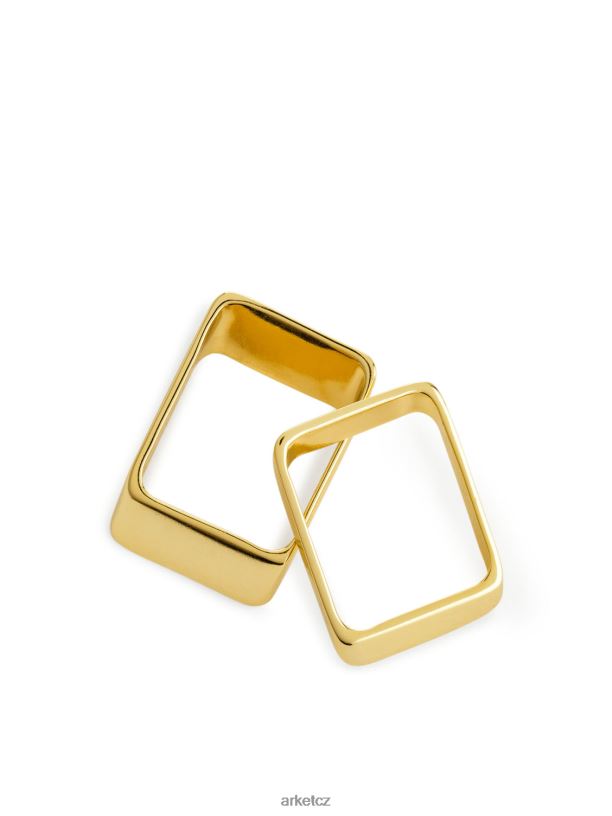 ženy ARKET sada pozlacených prstenů 2 ks Příslušenství zlato J8R2D800